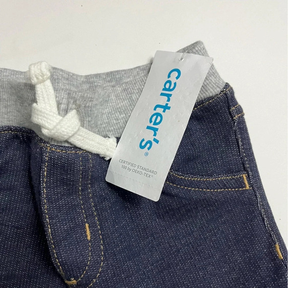 Carters • NWT Baby Pull-On Knit Denim Pants - Picture 4 of 6
